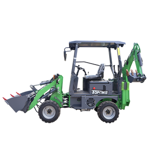 TOPONE ekskavator Mini elektrik 500kg, pemuat roda kecil hidrolik TBL15-600 ujung depan elektrik - Product Image 2