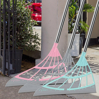 Balai à poussière en silicone pour la maison, fournitures de nettoyage scolaire, pelle à poussière en PP avec manche en plastique, raclette à plancher facile à nettoyer, en acier inoxydable
