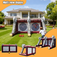 Juego de Lanzamiento de Hacha Inflable con Doble Puerta y Soplador de Aire para Fiestas y Eventos, Gran Venta