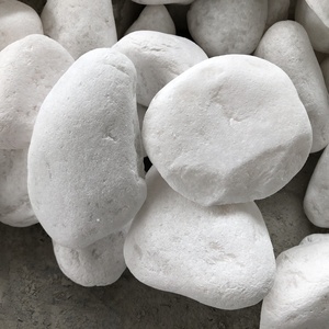 Vietnam Vente en gros Galets lisses de grande taille Blanc neige naturel Pierre naturelle Décoration paysagère Galet rond blanc - Product Image 2