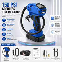 Compresseur d'air numérique portable sans fil 150 PSI avec fonction d'arrêt automatique Fournisseur ODM