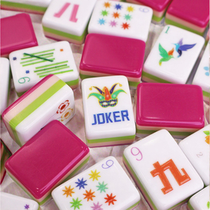 Leti Luxury - Fichas de Mahjong de Acrílico/Melamina de 4 Capas, Resistentes a la Decoloración, Grabadas con Láser, para 4 Jugadores, Portátiles, Duraderas - Product Image 3