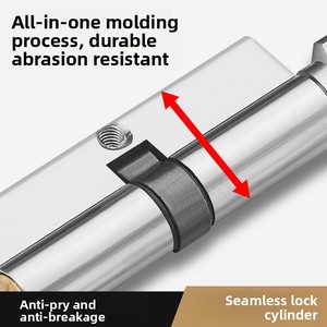 Small 70 Aluminum Alloy Indoor <strong>Bedroom</strong> Wooden <strong>Door</strong> Lock Cylinder Vintage Lever-Style Hardware Gold/Silver/Black Finish 2 Keys - Product Image 4