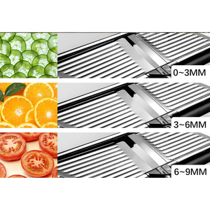 Kitchen Adjustable Foldable Handheld Dishwasher Safe Food Chopper <b>Cutter</b> Blades Manual Stainless Steel <b>Vegetable</b> Mandolin Slicer - Product Image 2