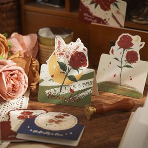 <span class=keywords><strong>Carte</strong></span> de voeux tridimensionnelle Rose avec sens rétro de la cérémonie pour les festivals, les anniversaires, la fête des mères, la <span class=keywords><strong>carte</strong></span> pliable - Product Image 4