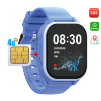 Montre intelligente pour enfants 4G Android avec carte SIM, suivi GPS, prise en charge de Whatsapp, connectivité WIFI BT, SOS, montre de sécurité pour enfants 4G, appel vidéo