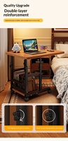 Bureau de travail télescopique extensible écologique avec plateau extensible et structure métallique robuste pour la maison