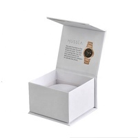 Boîtes de montre en papier enduit de stratification mate magnétique avec logo personnalisé