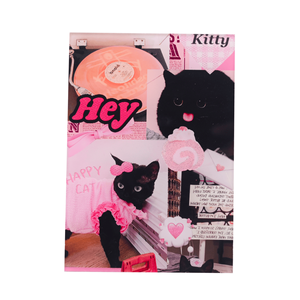 아크릴에 UV 인쇄 사용자 정의: 테마 검은 고양이 콜라주, 활기찬 UV 인쇄 아크릴 선물 및 장식 - Product Image 1