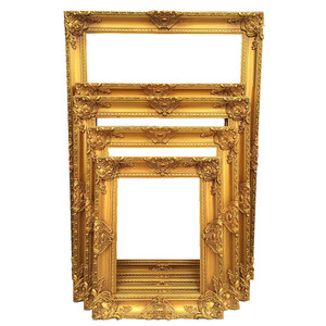 Europa estilo ouro cor antigo barroco vintage madeira luxo Photo <span class=keywords><strong>Frame</strong></span> para casa Wall Decor
