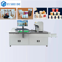 Máquina de impresión digital YI SHI DE, máquina de impresión de hojas de vasos de papel en forma de abanico, impresora de inyección de tinta de un solo paso