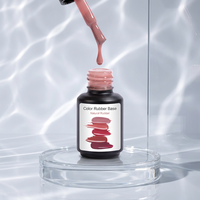 YouGel Base Coat Professionnel en Caoutchouc, Gel de Renforcement Super Résistant à Dissoudre avec Couleurs, 15ml