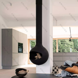 Plafond suspendu de style loft CRUISE avec <span class=keywords><strong>foyer</strong></span> <span class=keywords><strong>ouvert</strong></span> à bois à ventilation directe, décoratif, avec <span class=keywords><strong>foyer</strong></span> au <span class=keywords><strong>gaz</strong></span> sphérique en métal - Product Image 4