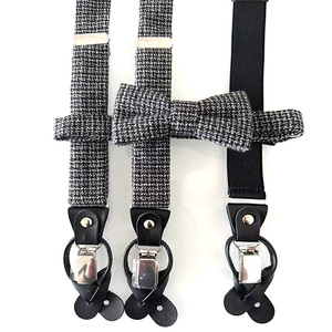 <span class=keywords><strong>Tirantes</strong></span> de Traje Ajustables de Alta Calidad para Hombre Adulto <span class=keywords><strong>con</strong></span> Cuatro Clips Metálicos, Material de Cuero y Algodón, Regalo - Product Image 2