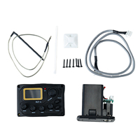 Ecualizador de 4 Bandas con Pantalla LCD Profesional, Caja de Batería, Sistema Piezoeléctrico, Preamplificador para Guitarra Acústica KLT-1, Material ABS