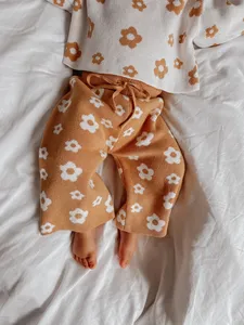 Unisex 2024 nuevo diseñador Chunky Plain Spring Maple Fleck rayas 100% algodón orgánico Babi invierno pantalones de bebé de punto