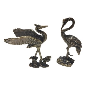 Décoration miniature grue en métal pour figurine de thé, ornement de table pour salon - Product Image 4
