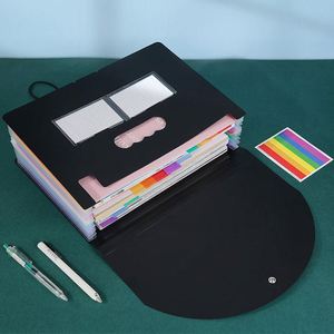 Carpeta de Archivos Expandible de Tamaño Legal con Múltiples Bolsillos, 13 Compartimentos, Plástico A4, Organizador de Archivos Expandible, Color Negro - Product Image 2