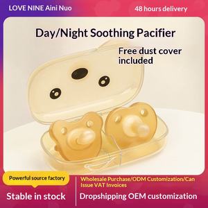 Sucette pour bébé en silicone super doux, sommeil du nouveau-né, 0-24 mois, anti-flatulences, jour et <span class=keywords><strong>nuit</strong></span>, double usage, artefact, débit moyen, standard - Product Image 5