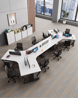 Mobilier de bureau modulaire incurvé de haute qualité, directement de l'usine, pour coworking et postes de travail
