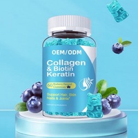 Gummies de Collagène, Biotine et Kératine à Marque Blanche – Complément Vitaminique pour la Peau, les Cheveux et les Ongles – Gummies de Collagène Éclaircissants