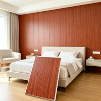 Panneau mural en PVC ignifuge, résistant à l'humidité et à la chaleur, imperméable, à effet bois, pour hôtel, hôpital, centre commercial et plafond de bureau