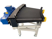 Cinta Transportadora Curva de 90 Grados de PVC/PU, Cinta Transportadora Curva con Velocidad Ajustable para Línea de Producción y Clasificación Logística