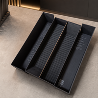 Boîte cadeau magnétique noire de luxe en gros avec insert intérieur personnalisé pour l'emballage de produits de détail haut de gamme