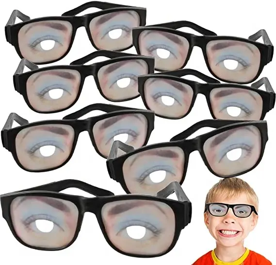面白い目変装メガネ子供のための陽気なメガネユニークなハロウィーンのコスチュームアクセサリーと写真ブースの小道具