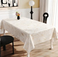 Nappe Imprimée Feuilles de Palmier Exotiques Personnalisable en PVC Imperméable et Anti-Huile pour Maison de Plage, Balcon, Table à Manger, Décoration de Fête