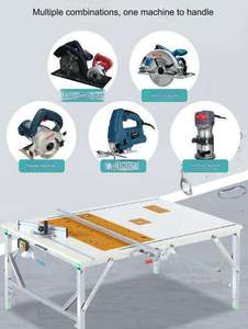 80*120cm DIY <strong>Folding</strong> Lifting Work Saw Multi-functional Woodworking <strong>Workbench</strong> Small Saw Table Portable <strong>Folding</strong> Saw Table - Product Image 2