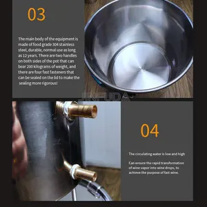 304 acciaio piccolo vapore per uso domestico vino arrosto famiglia Soju Still Liquor Brewing Equipment