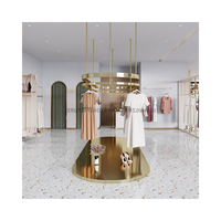 Porte-vêtements et rails de plafond style mode, hauteur réglable, pour suspendre les vêtements du plafond, doré, pour l'affichage de chaussures