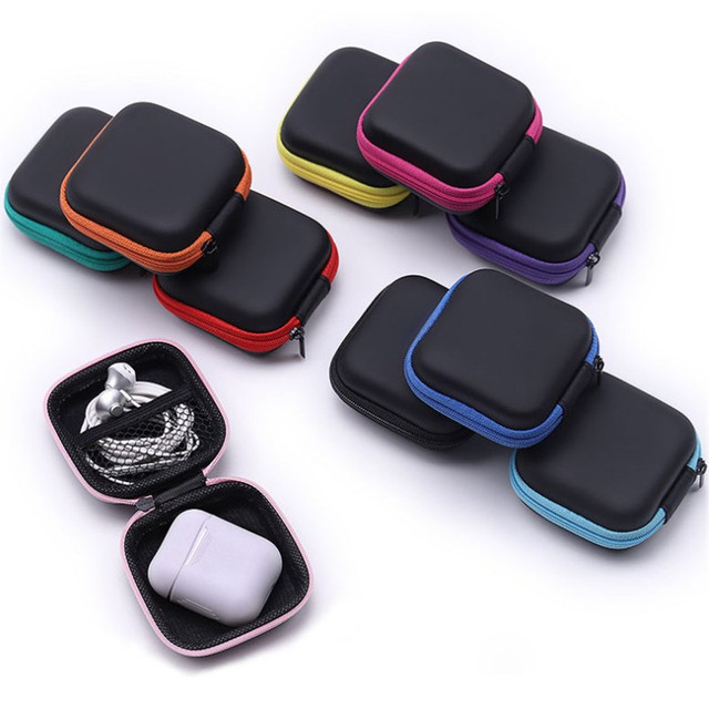 Mini EVA Earbud Zipper Case Storage Earphone Case Bag Protective Carrying Case for Earphone