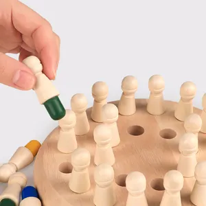 24 adet bellek satranç tahtası eğlenceli eğlenceli ahşap blok kurulu çocuk odak eğitim oyunu oyuncaklar
