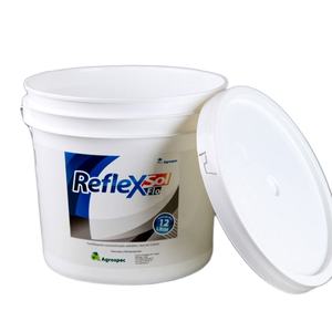 Chine usine directe PP matériel seaux de stockage d'eau poignée en métal impression personnalisée 18L seau en plastique avec couvercle - Product Image 1