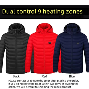 แจ็กเก็ตมีฮู้ดให้ความอบอุ่นสำหรับผู้ชายเสื้อให้ความอบอุ่นมีฮู้ดแขนยาวกันน้ำได้9โซนสำหรับฤดูหนาว - Product Image 4