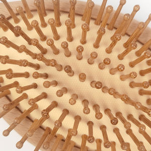 Dropshipping 제품 2024 사용자 정의 두피 공기 패들 브러시 빗 도구 두피 마사지 대나무 머리 브러시 - Product Image 4