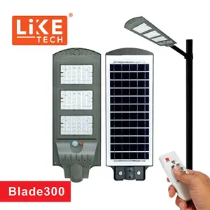 Liketech新的lamaras solares led灯太阳能电池灯100W 200W 300W 400W户外照明传感器灯