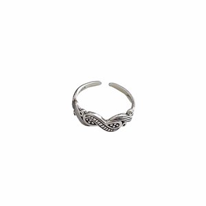 Bague ouverte entrelacée en argent sterling S925 Ruitai pour femmes, bijoux à porter au quotidien, bagues fines - Product Image 5