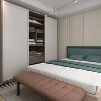 Article populaire : Armoire de rangement multi-compartiments de style européen moderne avec un espace de rangement complet