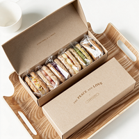 Boîte d'emballage haut de gamme personnalisée avec logo, impression couleur, pour biscuits, pain, bonbons, emballage jetable avec inserts séparateurs