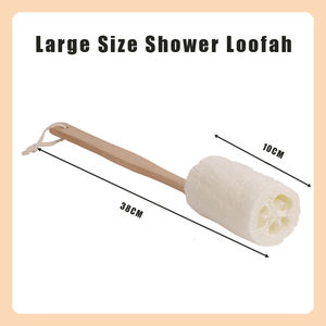 Natural Exfoliating Loofah Back for Shower Bath Loofah Exfoliating Body Sponge for Deep Cleaning Bath wipes with sticks - Product Image 5