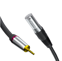 Câble audio de connecteur mâle 3.5mm à XLR pour la connexion à l'équipement audio de la console de mixage de la carte son