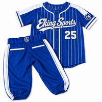 Uniforme de baseball d'été OEM d'usine, entièrement imprimé par sublimation, séchage rapide, respirant, avec appliques en twill.