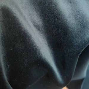 All'ingrosso tessuto di velluto di cotone 100% molto leggero tessuto di abbigliamento di colore nero - Product Image 5