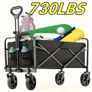 Chariot de plage pliable TIANHAIDA, chariot utilitaire de camping, chariot de jardin en métal, chariot à main portable, chariot pliable <span class=keywords><strong>d</strong></span>'extérieur - Product Image 1