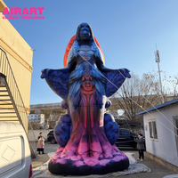 Statue de déesse gonflable de conception nouvelle pour la décoration de sculptures de parc : Sculpture d'anime personnalisée, statue gonflable