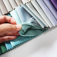 Redsuntex Personnalisé en Gros Tissu d'Ameublement Canapé 100% Polyester Couleur Unie Velours de Hollande