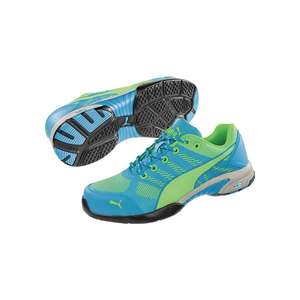 PUMA Zapato de seguridad para mujer Knit Blue Wns Low size 40 Blue/Green S1P HRO SRC EN ISO 20345 tela textil - Product Image 1
